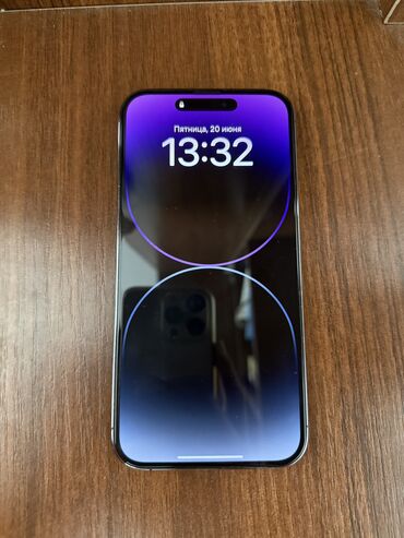 чехол для телефона кожаный: IPhone 14 Pro Max, Колдонулган, 256 ГБ, Deep Purple, Заряддоочу түзүлүш, Коргоочу айнек, Каптама, 85 %