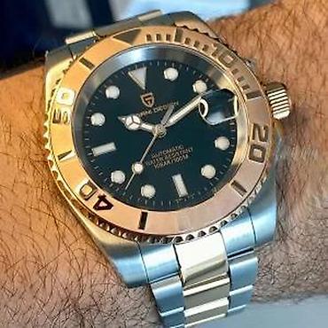 Ručni satovi: PAGANI DESIGN PD-1651-Silver/RG-Rolex YACHT MASTER-Automatik Potpuno — 10