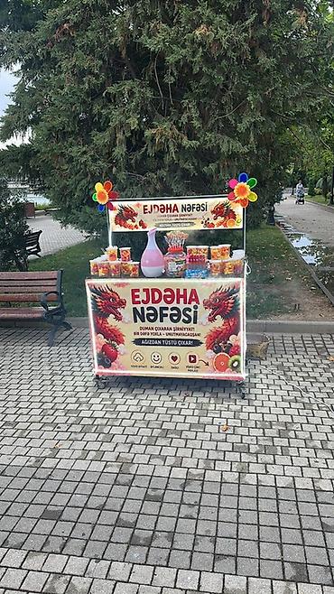 “Ejdəha Nəfəsi” duman çıxaran şirniyyat köşkü və avadanlıqları Hazir lalafo.az -da “Ejdəha Nəfəsi” duman çıxaran şirniyyat köşkü və avadanlıqları Hazir