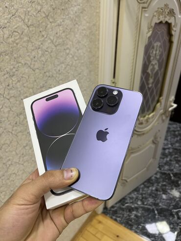 Apple iPhone: IPhone 14 Pro, 128 GB, Deep Purple, Fingerprint, Face ID