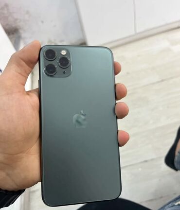 Apple iPhone: IPhone 11 Pro Max, 64 GB, Alpine Green, Zəmanət, Simsiz şarj, Face ID