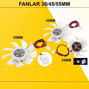 Процессоры: Fan “35/45/55mm 12v 2pin” ⭐Fan 35mm 12v 2pin - 5 AZN ⭐Fan 45mm 12v