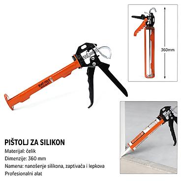 KMT Plastični pištolj za silikon 9364547-A Opis: - Profesionalni