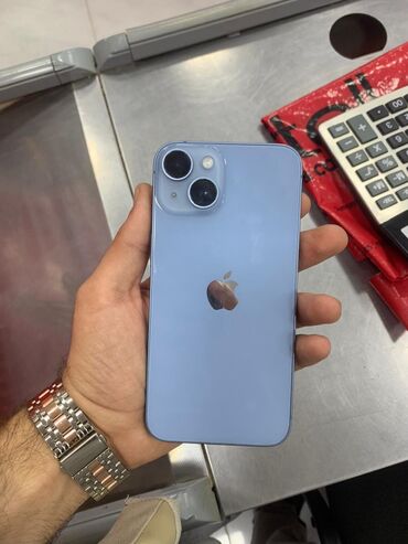 iphone 14 dubayski qiymeti: IPhone 14, 128 GB, Mavi, Face ID, Simsiz şarj