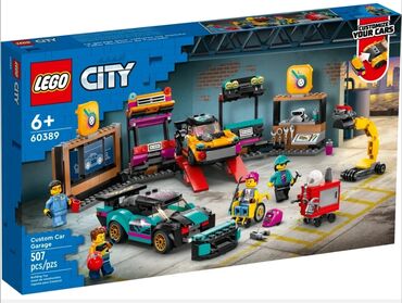 detskie igrushki lego: Lego City 🏙️ 60389,Гараж для кастомации машин, рекомендованный возраст