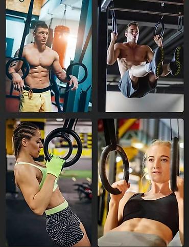 будо маты: Гимнастические кольца DIES FITNESS (круглые) - Диаметр кольца: 23 см - — 3