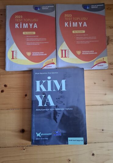 İş dəftərləri: Kimya Testlər 11-ci sinif, DİM, 1-ci hissə, 2023 il