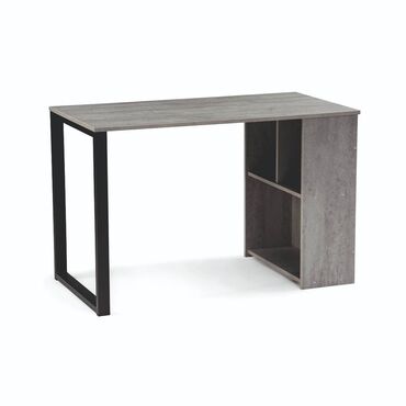 двухъярусная кровать и письменный стол: Компьютерный Стол, цвет - Серый, Новый