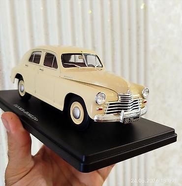 газ 24: Model avtomobil – GAZ-M20 “Pobeda HACHETTE 1:24 - Krem rəngli klassik — 1