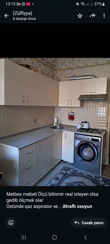mətbəx mebelləri və qiymətləri: Metbex mebeli Ölçü bilinmir real isteyen olsa gedib ölçmek olar