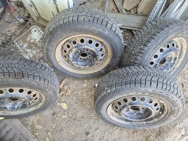 зимние шины 16 размер: Дөңгөлөктөр монтажда 175 / 65 / R 14, Кыш, Колдонулган, Комплект, Жеңил унаалар, Темир, тешиктери - 4