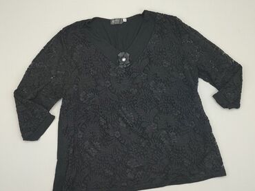 bluzki czarne z bufiastymi rękawami: Blouse, 6XL (EU 52), condition - Fair