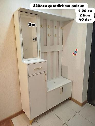 bar şkaf: Yeni, 2 qapılı, Güzgülü, Ağ, Açılan, Düz dolab — 1