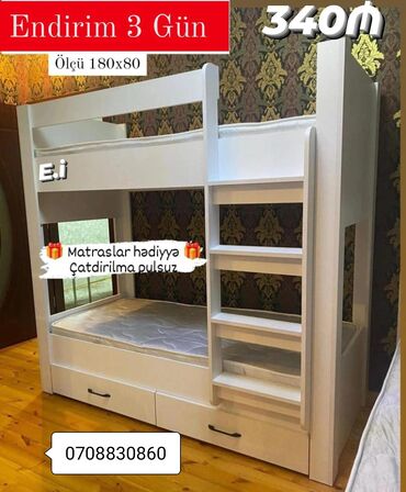 tək nəfərlik çarpayı: Oğlan və qız üçün, Yeni, Çarpayı, Matras ilə, Siyirməli, Laminat