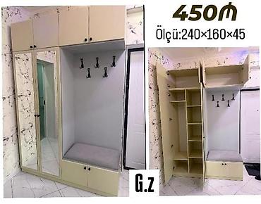 asılqan qarmaq: Dəhliz üçün çoxfunksiyalı dolab-set Ölçü: 240 × 160 × 45 sm Qiymət — 1