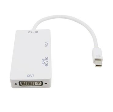 hdmi кабель бишкек: 4K 3 в 1 Mini DP Мини дисплейный Порт Thunderbolt k DVI VGA HDMI