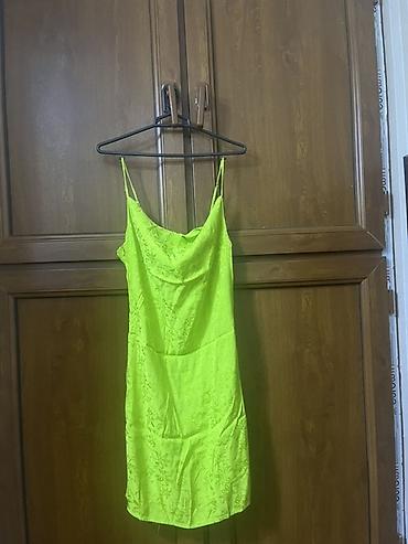 dini klon: Neon-yaşıl rəngdə qadın donu - Model: slip tərzli, nazik askılı - — 1