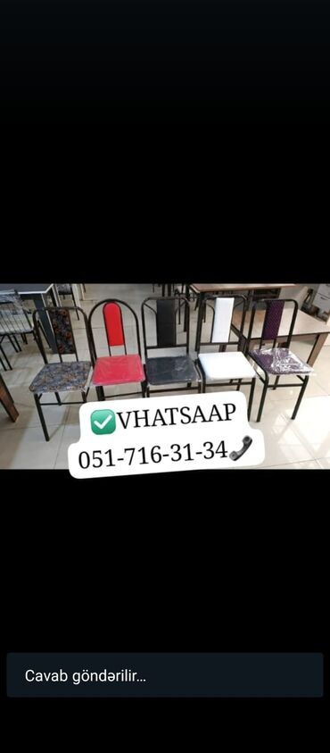 Bağ, çöl oturacaqları: Yeni, Sadə stul, Metal, Azərbaycan — 4