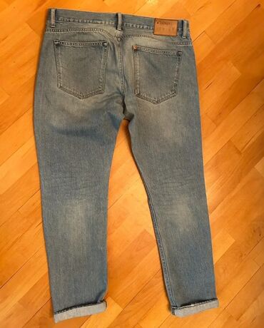 Cinslər: Mavi rəngli klassik denim cins şalvar - Model: düz/regular kəsim — 2