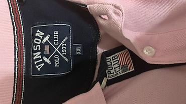 pull and: Мужская футболка, 2XL, Us Polo Assn, Б/у, цвет - Розовый — 4