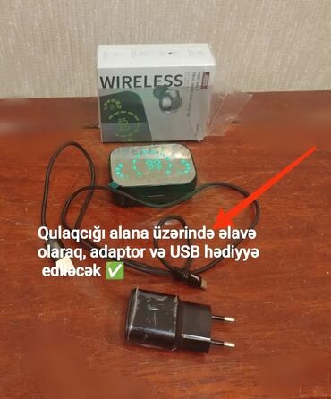 Qulaqcıqlar: Yeni Simsiz (Bluetooth) Qulaqcıqlar, rəng - Qara — 5