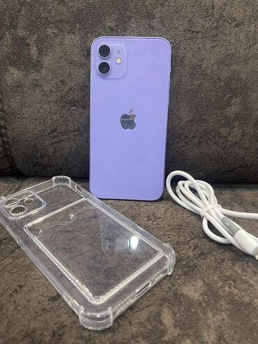 стекло на айфон: IPhone 12, Б/у, 128 ГБ, Deep Purple, Защитное стекло, Чехол, Кабель