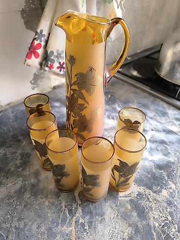 baklar ve cenler: Bohemia Glass sürahi və stəkan dəsti.Yenidir. Həm bu rəng dəsti,həmdə — 1