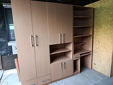 study table: Модульная мебельная стенка с рабочей зоной (офис/детская/гостиная) — 2