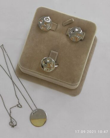 серьги и кольцо из серебра комплект: Набор Монетки Серебро пробы 925 Дизайн Италия Качество отличное Цена