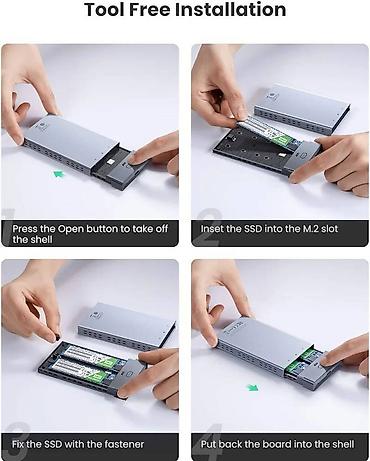 dell notbuk: SSD üçün korpus UGREEN CM299 (70534) USB-C Box to M.2 SATA Ugreen — 1