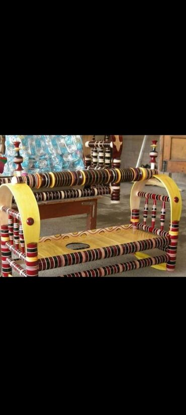 столик на кроватку: Люлька, Бешик, Жыгач, түсү - Сары