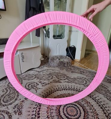 баскетбольный шит: Обруч для художественной гимнастики с чехлом в розовой обмотке