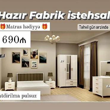 Yataq otağı dəsti – Hazır fabrik istehsalı Dəst tərkibi: - Çarpayı