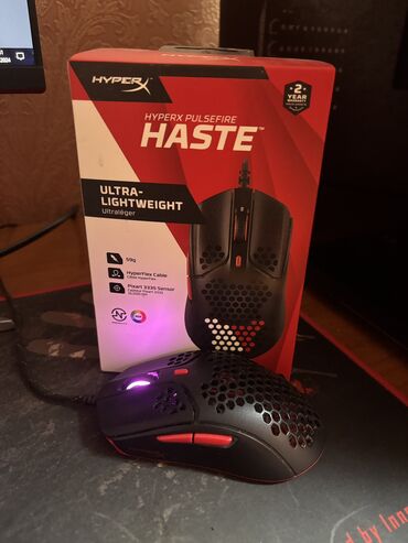 мышка: Продаю игровую мышь HyperX PulseFire Haste. В идеальном состоянии