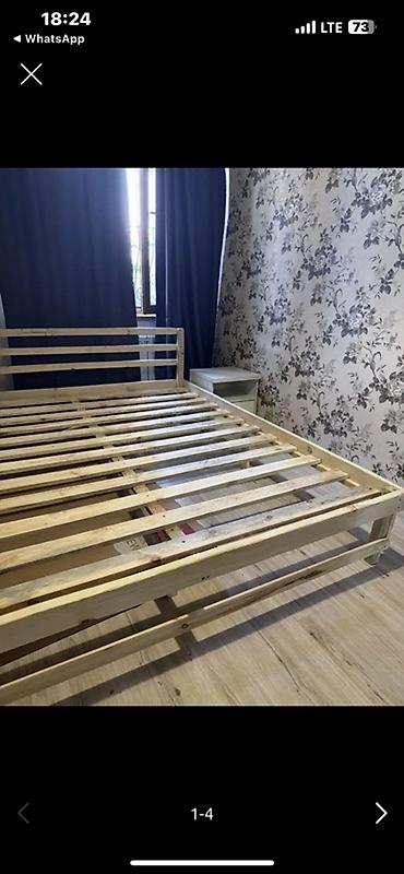 Кровать из массива дерева с реечным основанием - Материал at lalafo.kg Кровать из массива дерева с реечным основанием - Материал