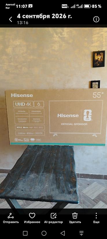 samsung laptop fiyatları: Hisense 55" UHD 4K Smart TV – 6 Series Əsas xüsusiyyətlər: - 55 düym — 3