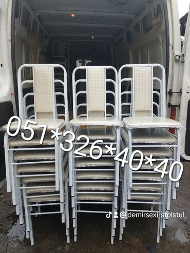 Bağ, çöl masa və oturacaq dəstləri: Yeni, Dördbucaq masa, 4 stul, Açılmayan, Stullar ilə, Metal, Azərbaycan — 30