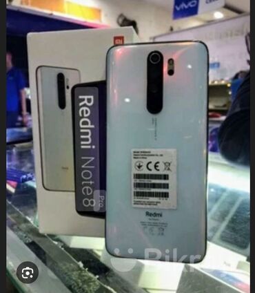 телефон флай 1: Redmi Note 8 Pro, 128 GB, rəng - Ağ, Barmaq izi, Face ID
