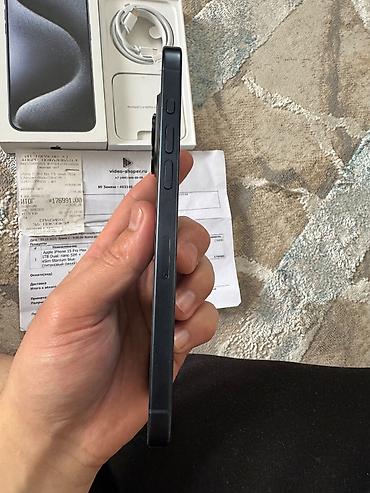 Apple iPhone: IPhone 15 Pro Max, Б/у, 1 ТБ, Blue Titanium, Чехол, Кабель, Коробка, 100 % — 3