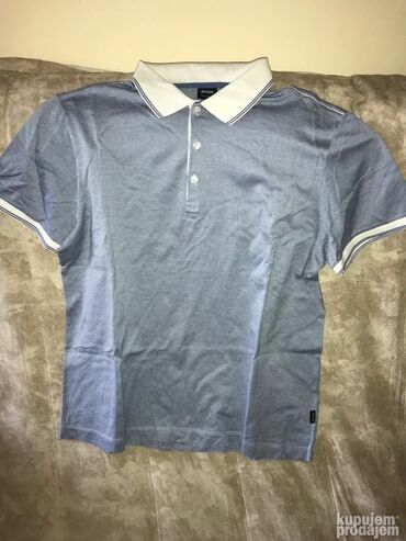 Majice: Majica na kratke rukave, L, Hugo Boss, bоја - Svetloplava, Pamuk — 1