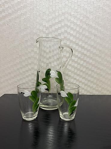 firca desti: Çay dəsti, rəng - Ağ, Şüşə, 2 nəfərlik — 1