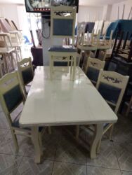 dinozavr sekilleri: Mətbəx üçün, Yeni, Açılan, Dördbucaq masa, 6 stul