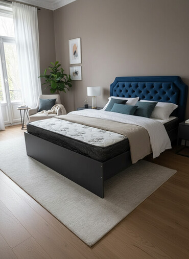 Двуспальные кровати: Двуспальная кровать, Новый, С матрасом, длина - 2000 см at lalafo.kg — 1 Двуспальные кровати: Двуспальная кровать, Новый, С матрасом, длина - 2000 см — 1