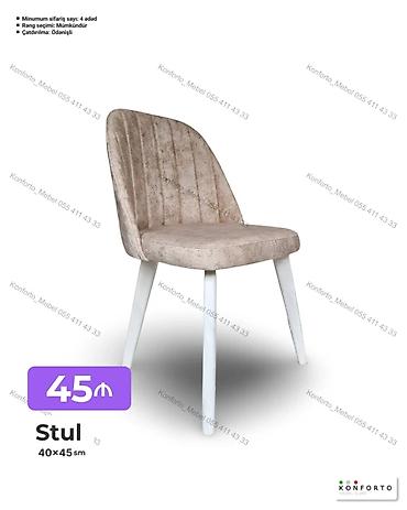 Stul – 40×45 sm - Yumşaq, komfortlu oturacaq və bel hissəsi - Parlaq lalafo.az -da Stul – 40×45 sm - Yumşaq, komfortlu oturacaq və bel hissəsi - Parlaq