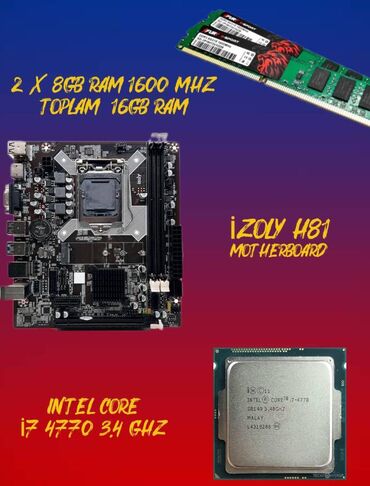 Sərt disklər (HDD): Ana Platası H81 İşlənmiş