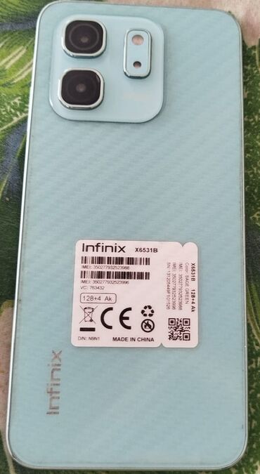 ən ucuz smartfonlar: Infinix HOT 50i, 128 GB, rəng - Yaşıl, Zəmanət, Sensor, Face ID