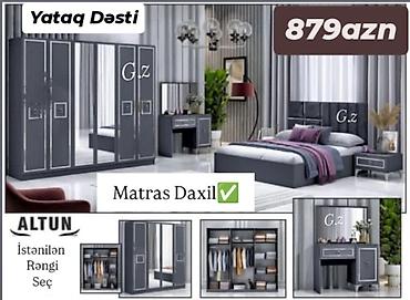 ucuz yataq: *Yataq Dəsti ✨(Dolab 6 Qapılı)* *Qiymət : 879AZN* ✔️İstehsal Rusiya — 1