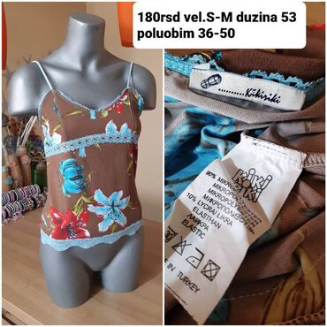 Majice na bretele: S (EU 36), Pamuk, bоја - Šareno — 29