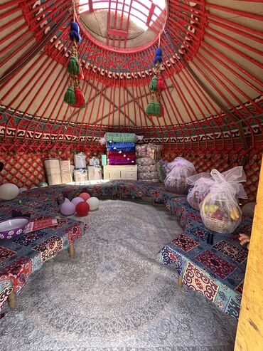 Аренда юрт: Аренда юрты, Каркас Деревянный, 75 баш, С полом, Самовар, Посуда — 18