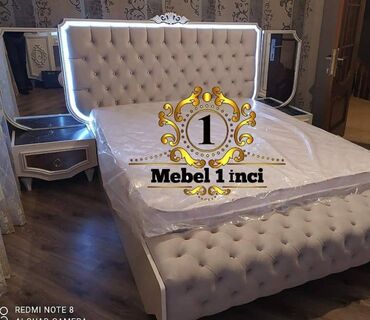 угловая кровать: Новый, Двуспальная кровать, Без подьемного механизма, С матрасом, С выдвижными ящиками, Турция